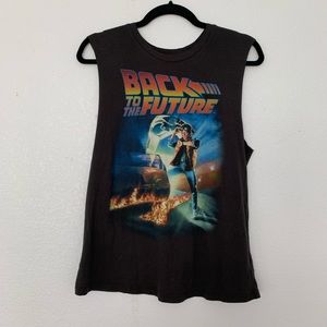 Back to the Future distressed muscle top